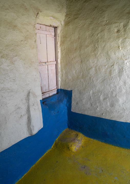 Colorful decoration inside a traditional house, Najran Province, Najran, Saudi Arabia
