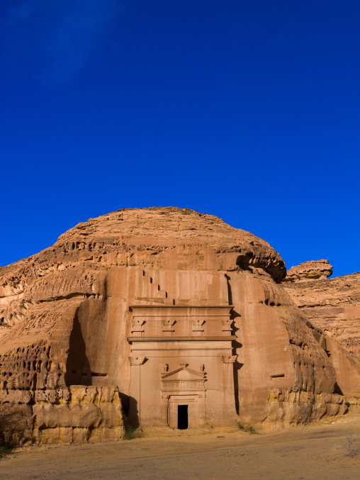 Nabataean tomb in madain saleh archaeologic site, Al Madinah Province, Al-Ula, Saudi Arabia
