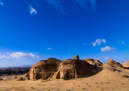 Nabataean tomb in madain saleh archaeologic site, Al Madinah Province, Al-Ula, Saudi Arabia