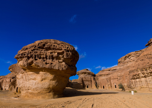 Nabataean tomb in madain saleh archaeologic site, Al Madinah Province, Al-Ula, Saudi Arabia