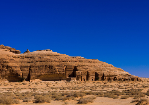 Nabataean tomb in madain saleh archaeologic site, Al Madinah Province, Al-Ula, Saudi Arabia