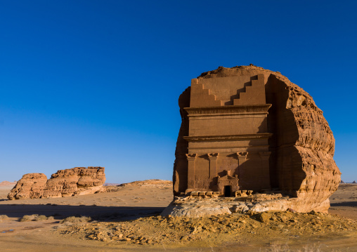 Qsar farid nabataean tomb in madain saleh archaeologic site, Al Madinah Province, Al-Ula, Saudi Arabia