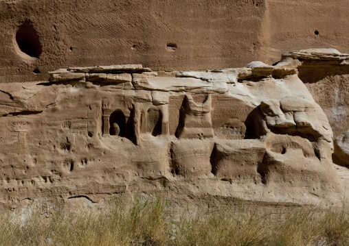 Tombs in Madain saleh archaeologic site, Al Madinah Province, Alula, Saudi Arabia