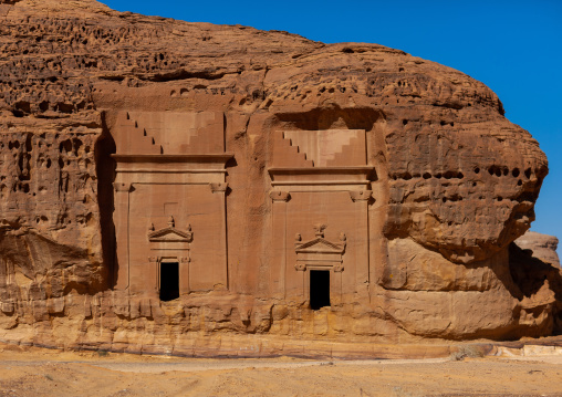 Nabataean tomb in madain saleh archaeologic site, Al Madinah Province, Al-Ula, Saudi Arabia