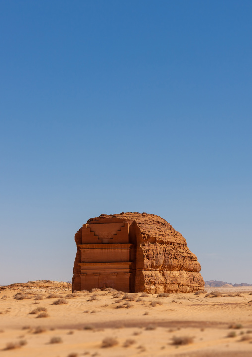 Qsar farid nabataean tomb in madain saleh archaeologic site, Al Madinah Province, Al-Ula, Saudi Arabia