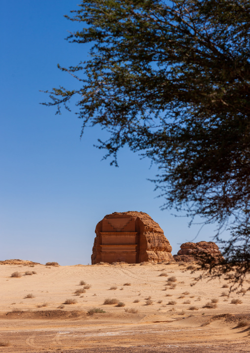 Qsar farid nabataean tomb in madain saleh archaeologic site, Al Madinah Province, Al-Ula, Saudi Arabia