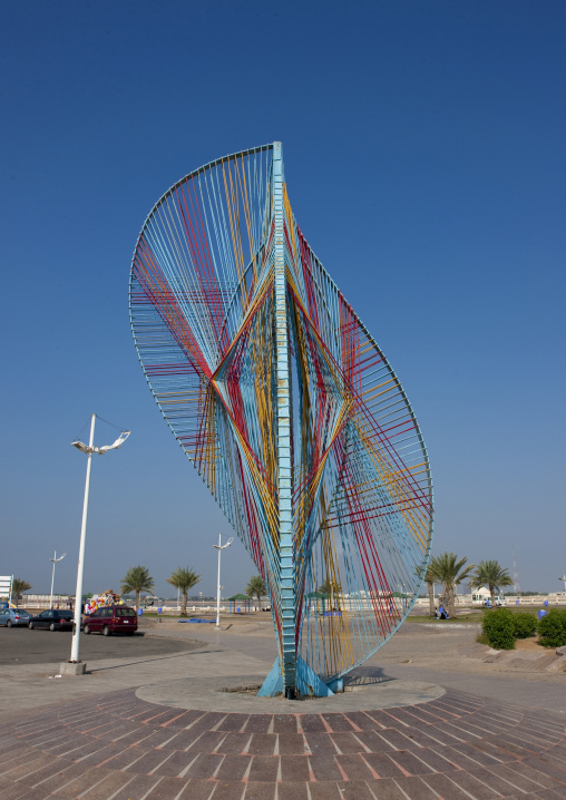 Modern art on the corniche, Mecca province, Jeddah, Saudi Arabia