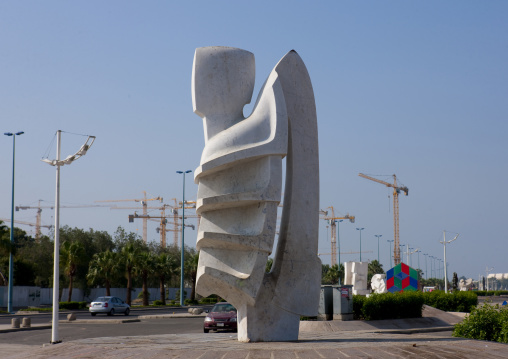 Modern art on the corniche, Mecca province, Jeddah, Saudi Arabia