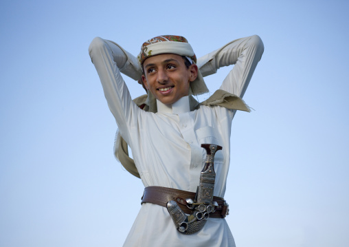 Portrait of a saudi man with a Jambyia, Fifa Mountains, Al-Sarawat, Saudi Arabia