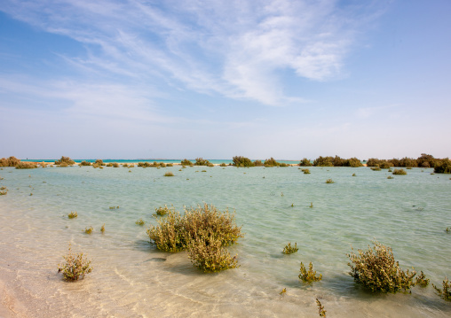 Empty beach on hasees gulf, Jizan Region, Farasan island, Saudi Arabia