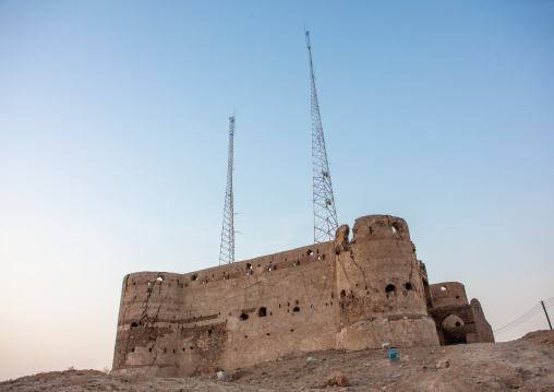 Turkish fort and telecom antennas, Jizan Region, Jizan, Saudi Arabia