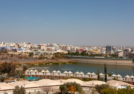 Cityscape with a leisure center, Jizan Region, Jizan, Saudi Arabia