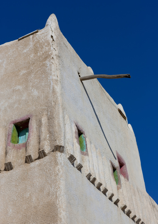 Traditional clay and silt homes in a village, Najran Province, Najran, Saudi Arabia