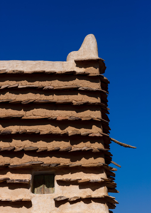 Traditional clay and silt homes in a village, Asir Province, Aseer, Saudi Arabia