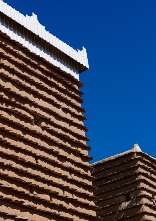 Traditional clay and silt homes in a village, Asir Province, Aseer, Saudi Arabia