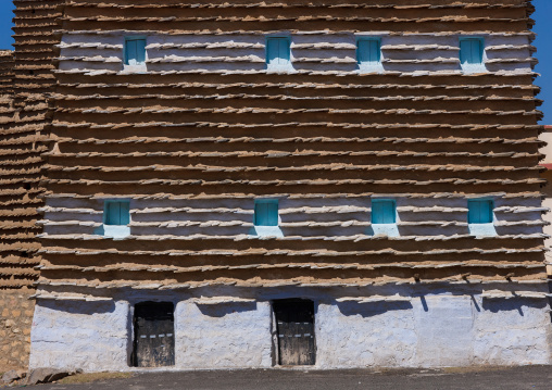 Traditional clay and silt homes in a village, Asir Province, Aseer, Saudi Arabia