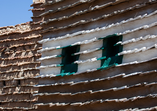 Traditional clay and silt homes in a village, Asir Province, Aseer, Saudi Arabia