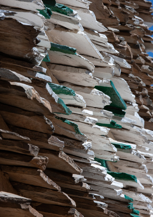 Traditional clay and silt homes in a village, Asir Province, Aseer, Saudi Arabia