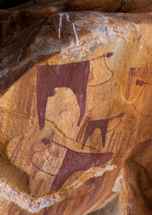 Cave paintings and petroglyphs depicting cows, Woqooyi Galbeed, Laas Geel, Somaliland