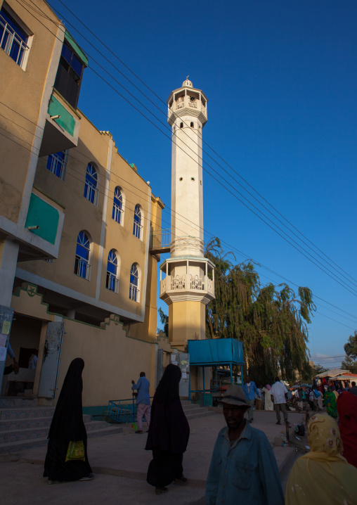 Minaret of a mosque in town, Woqooyi Galbeed region, Hargeisa, Somaliland