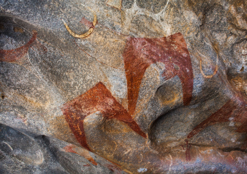 Laas geel rock art caves with paintings depicting cows, Woqooyi Galbeed region, Hargeisa, Somaliland