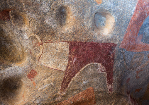 Laas geel rock art caves with paintings depicting cows, Woqooyi Galbeed region, Hargeisa, Somaliland