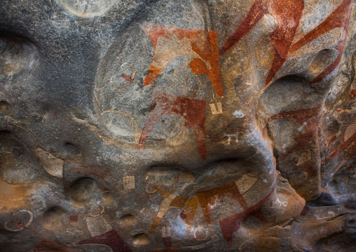 Laas geel rock art caves with paintings depicting cows, Woqooyi Galbeed region, Hargeisa, Somaliland