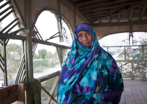 Portrait Of A Senior Woman Inside A Former Ottoman Empire House, Berbera Area, Somaliland