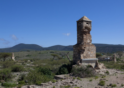 A Stone Chimney From The Ruins Of A British Colonial House, Sheikh Town, Somaliland