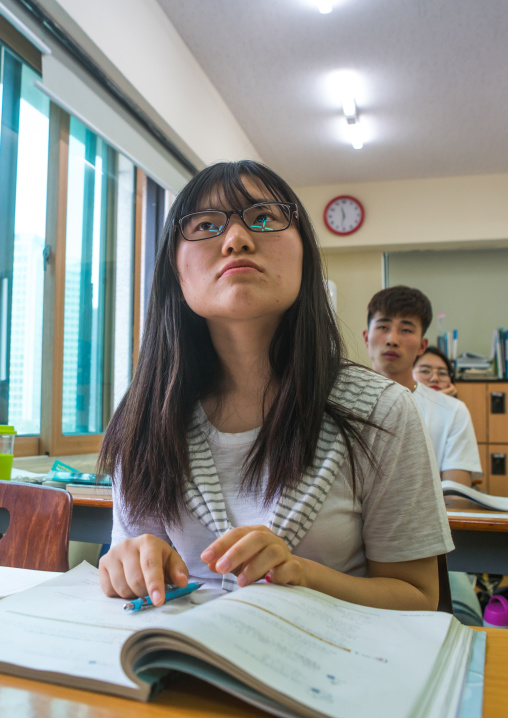 North korean teen defector in yeo-mung alternative school, National capital area, Seoul, South korea
