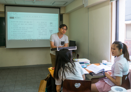 North korean teens defectors in yeo-mung alternative school, National capital area, Seoul, South korea