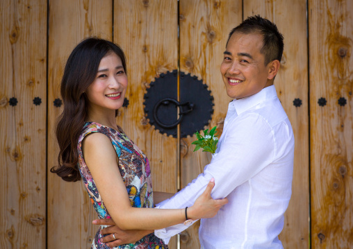North korean defector joseph park with his south korean fiancee called juyeon, Sudogwon, Paju, South korea