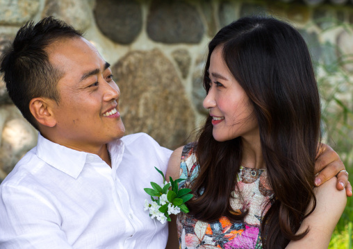 North korean defector joseph park with his south korean fiancee called juyeon, Sudogwon, Paju, South korea