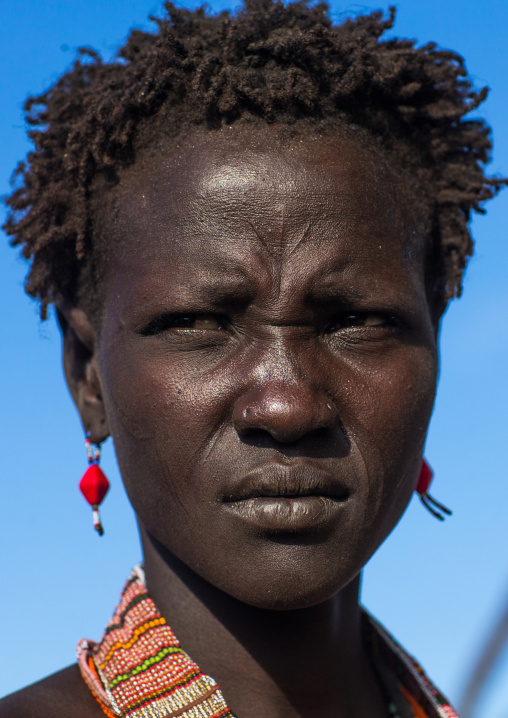Portrait of a Toposa tribe woman, Namorunyang State, Kapoeta, South Sudan