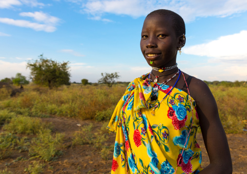 Portrait of a Toposa tribe young woman, Namorunyang State, Kapoeta, South Sudan