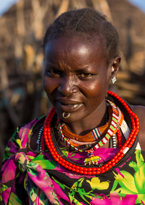 Portrait of a Toposa tribe woman, Namorunyang State, Kapoeta, South Sudan
