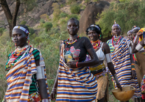 Larim tribe bride during her forced marriage ceremony, Boya Mountains, Imatong, South Sudan