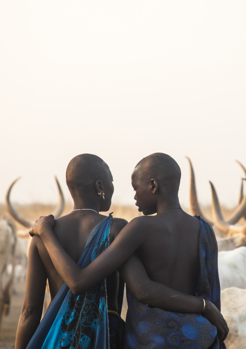 Portrait of Mundari tribe young women, Central Equatoria, Terekeka, South Sudan