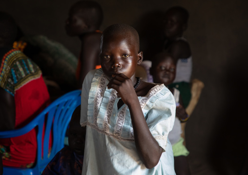 Portrait of a Mundari tribe girl, Central Equatoria, Terekeka, South Sudan