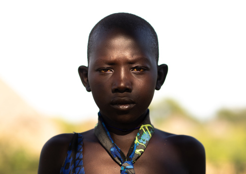 Portrait of a Mundari tribe boy, Central Equatoria, Terekeka, South Sudan