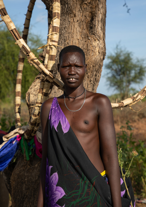 Portrait of a Mundari tribe woman, Central Equatoria, Terekeka, South Sudan
