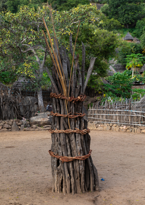Generation pole erected during initiation ceremonies in Lotuko tribe, Central Equatoria, Illeu, South Sudan