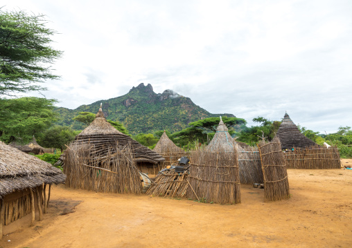 Larim tribe traditional village, Boya Mountains, Imatong, South Sudan
