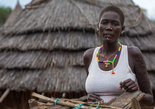 Portrait of a Larim tribe woman, Boya Mountains, Imatong, South Sudan