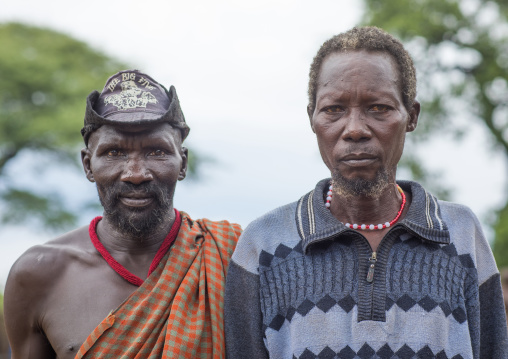 Larim tribe elders portrait, Boya Mountains, Imatong, South Sudan