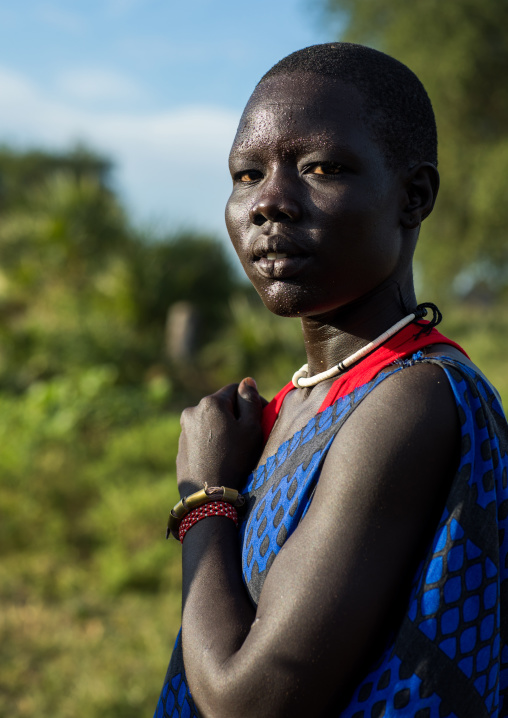 Portrait of a Mundari tribe woman, Central Equatoria, Terekeka, South Sudan