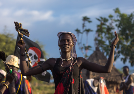 Mundari tribe women dancing during a wedding, Central Equatoria, Terekeka, South Sudan
