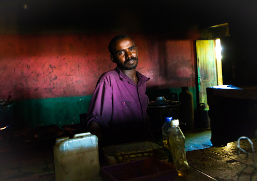 Chef cooking in a local restaurant, Khartoum State, Khartoum, Sudan
