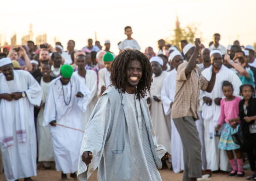 Friday sufi celebration at sheikh Hamad el Nil tomb, Khartoum State, Omdurman, Sudan