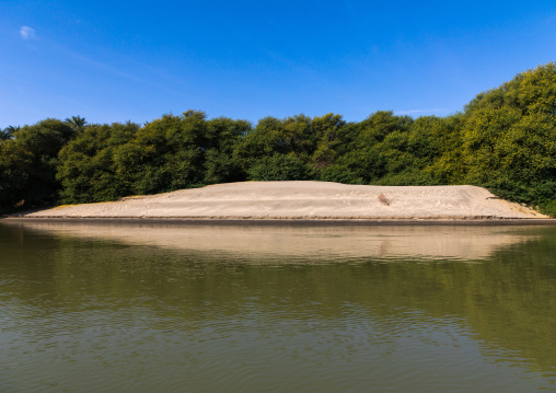 Sand bank of river Nile, Northern State, El-Kurru, Sudan